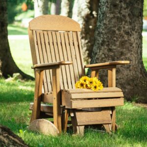 Alternative view of LuxCraft Classic Highback Poly Composite Glider Chair Sale price