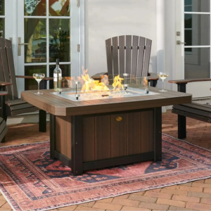 Alternative view of Luxcraft Lumin Poly Lumber Rectangular Gas Fire Pit