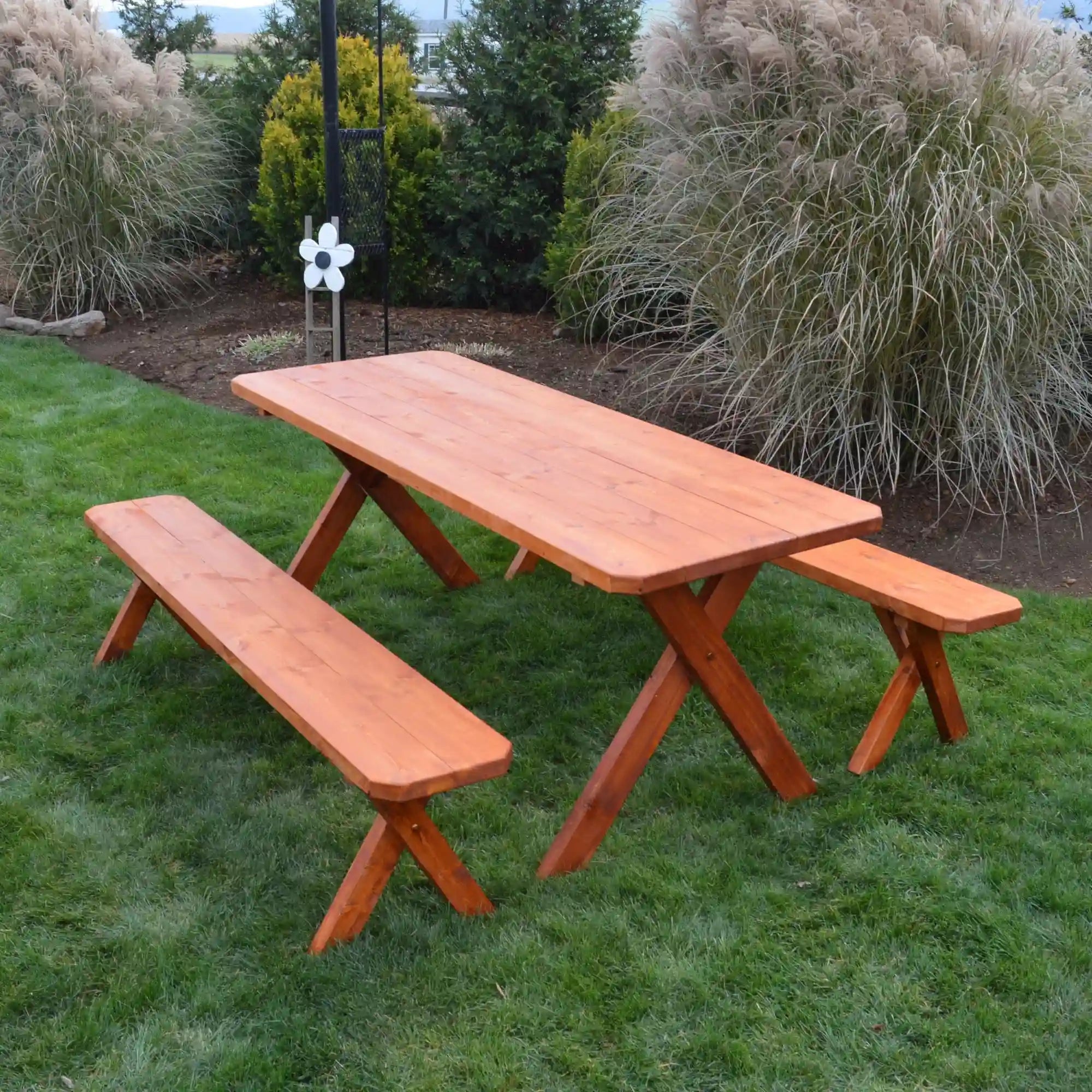 Keystone Amish Co. Spruce Crossleg Outdoor Dining Set - Image 2