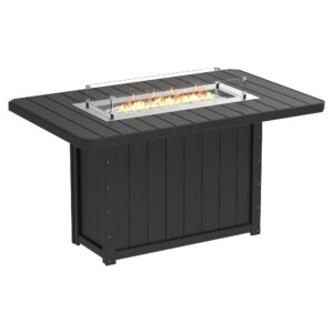 Alternative view of Luxcraft Lumin Poly Lumber Rectangular Bar Height Fire Pit Table