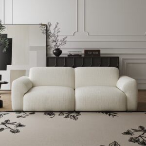 Alternative view of Sofa bed with extendable design and chenille fabric upholstery